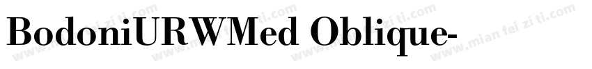 BodoniURWMed Oblique字体转换